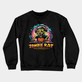 Zombie Rat Dj Crewneck Sweatshirt